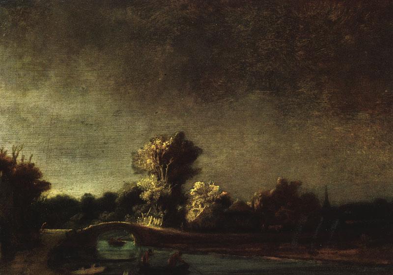 REMBRANDT Harmenszoon van Rijn Landscape with a Stone Bridge dyu